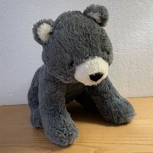 Lambs & Ivy Bear Plush Oscar Gray White Woodland Forest Stuffed Animal 13” Lovey